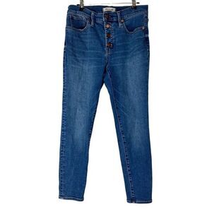 Madewell Mid Rise Skinny Crop High Rise Jeans Button Fly Womens 28” Boho Casual